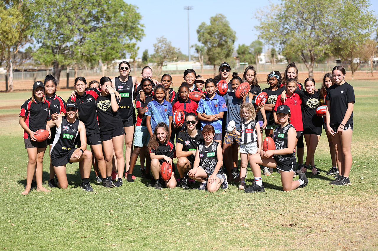 AFLW players with kids in Tennant Creek